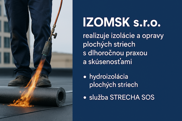 Hydroizolácia plochej strechy IZOMSK